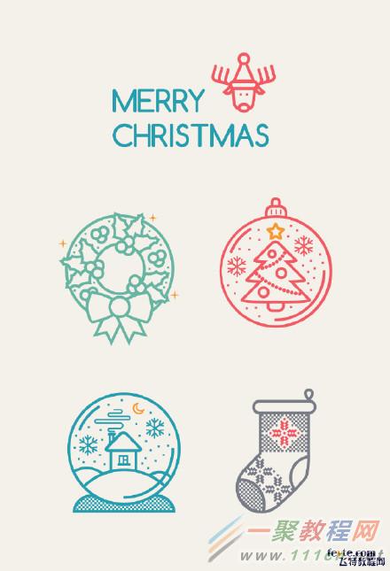 巧用Illustrator设计绘制SVG圣诞袜字体图标！